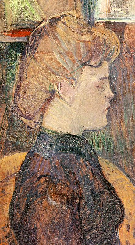  Henri  Toulouse-Lautrec The Painter's Model : Helene Vary in the Studio France oil painting art